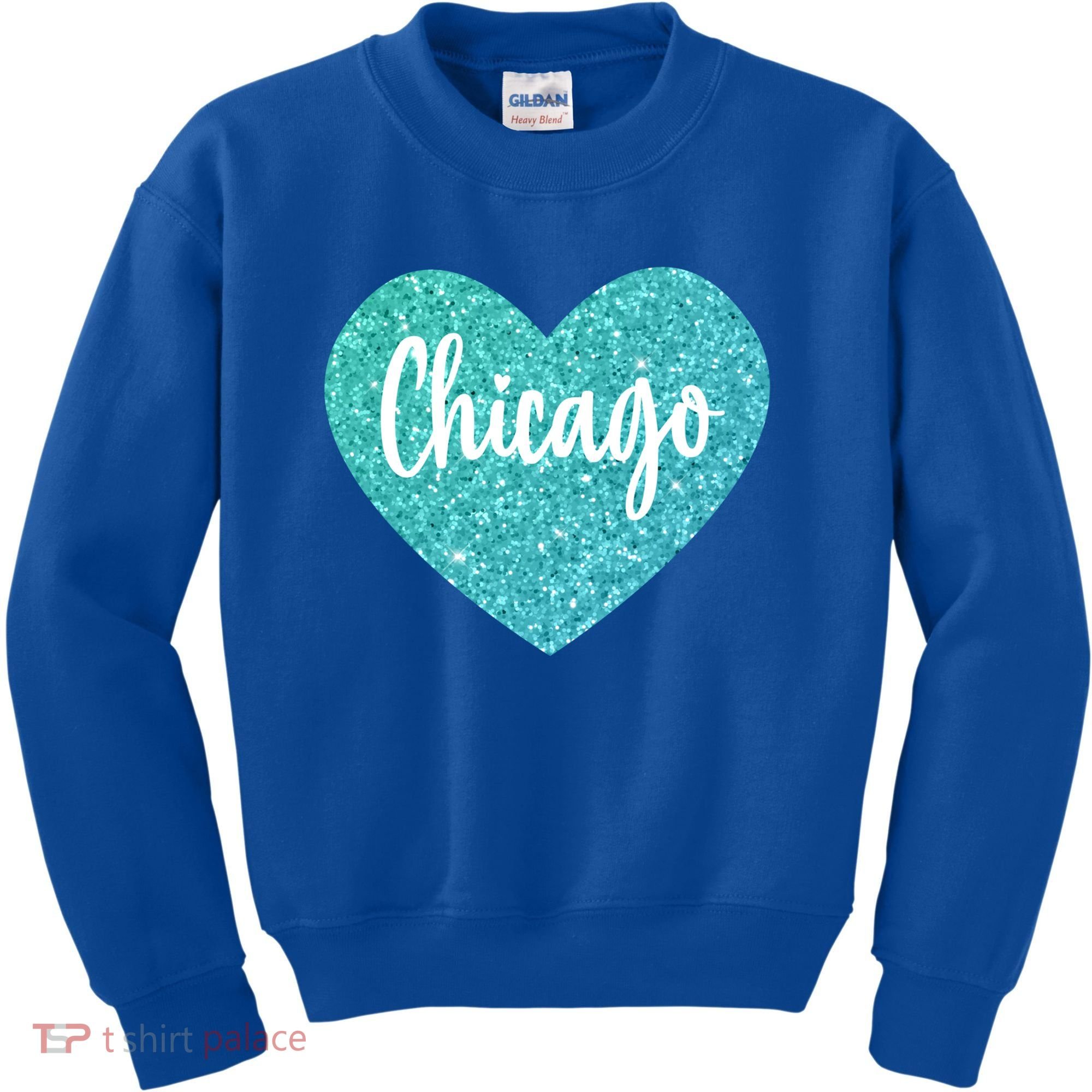 I Love Chicago Usa Heart Meaningful Gift Kids Sweatshirt