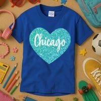 I Love Chicago Usa Heart Meaningful Gift Kids T-Shirt thumb 3