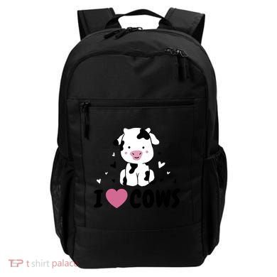 I Love Cows Heart Backpack