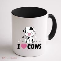 I Love Cows Heart Coffee Mug thumb 1