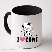 I Love Cows Heart Coffee Mug thumb 0