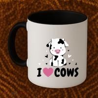 I Love Cows Heart Coffee Mug thumb 2