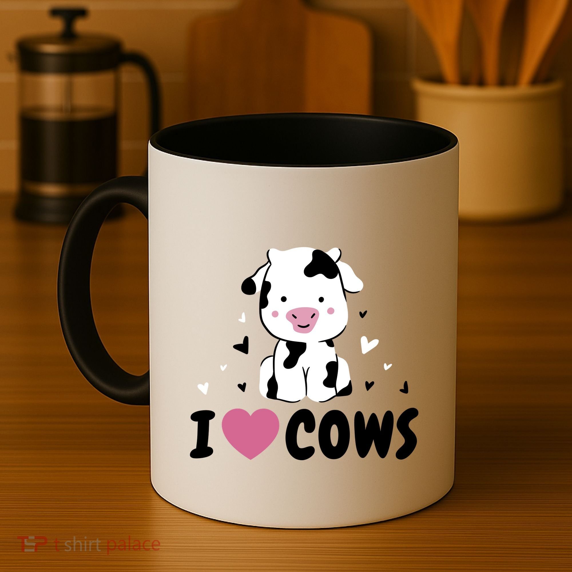 I Love Cows Heart Coffee Mug