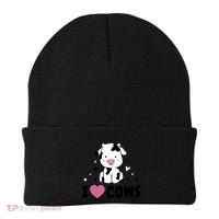 I Love Cows Heart Beanie thumb 0