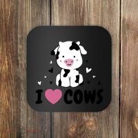 I Love Cows Heart Coaster thumb 0