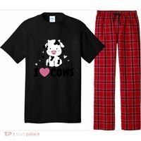 I Love Cows Heart Pajama Set thumb 0