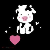 I Love Cows Heart Women's Hoodie thumb 2