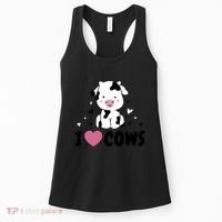 I Love Cows Heart Women's Tank Top thumb 0