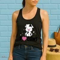 I Love Cows Heart Women's Tank Top thumb 2