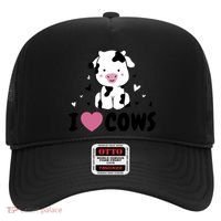 I Love Cows Heart Hat thumb 0
