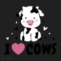 I Love Cows Heart Hat thumb 2