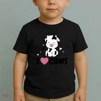 I Love Cows Heart Toddler T-Shirt thumb 2
