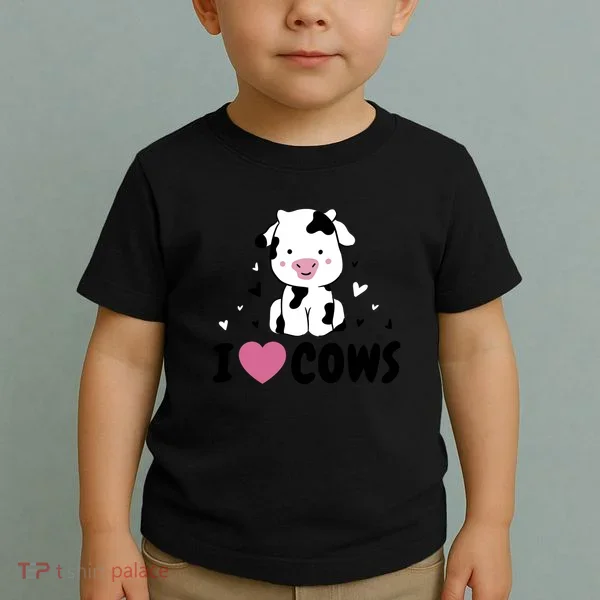 I Love Cows Heart Toddler T-Shirt