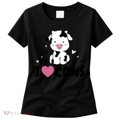 I Love Cows Heart Women's T-Shirt