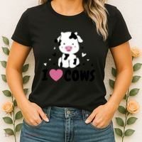 I Love Cows Heart Women's T-Shirt thumb 2