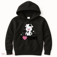 I Love Cows Heart Kids Hoodie thumb 0