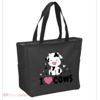 I Love Cows Heart Tote Bag thumb 2