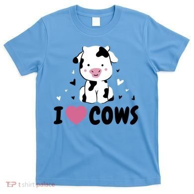 I Love Cows Heart T-Shirt