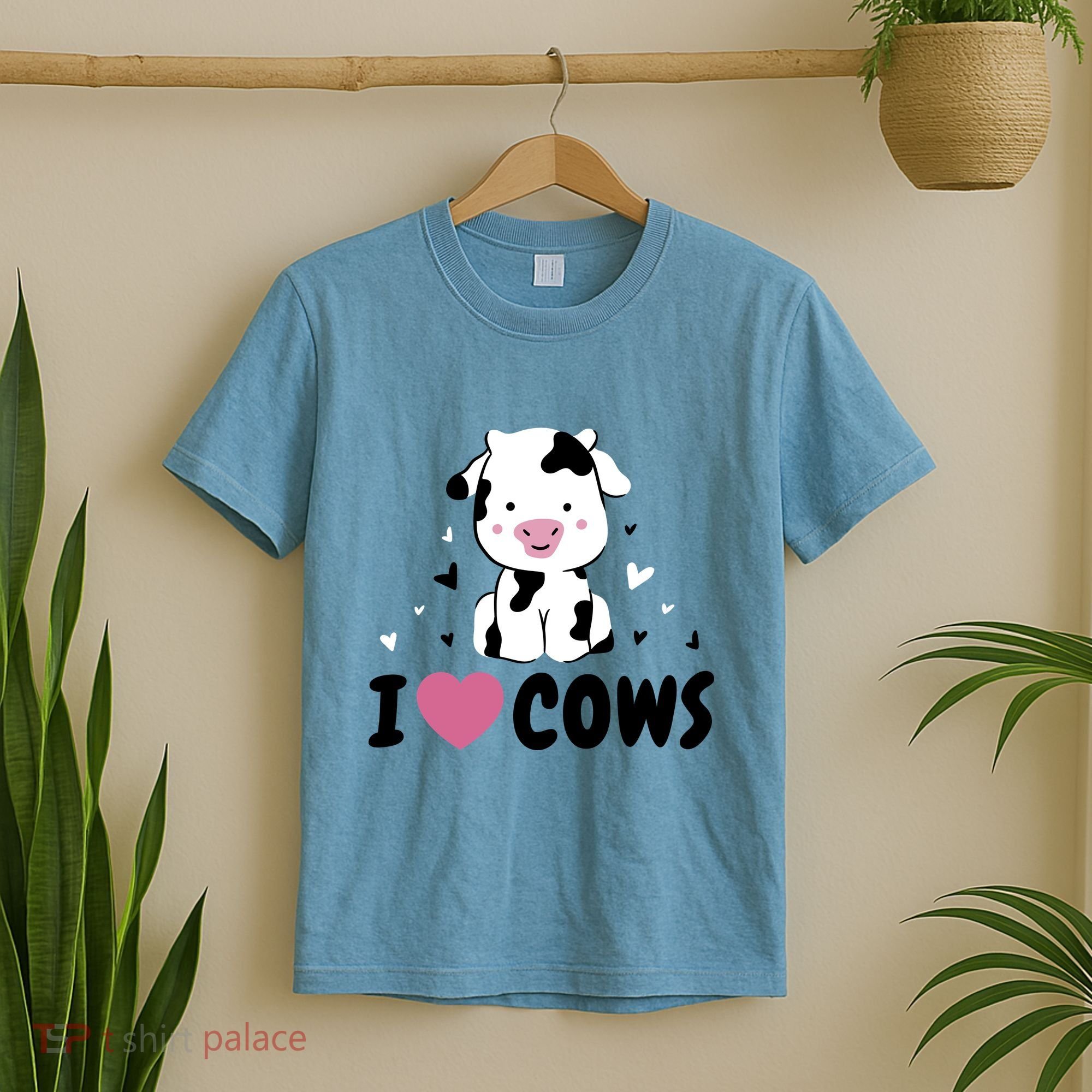 I Love Cows Heart T-Shirt