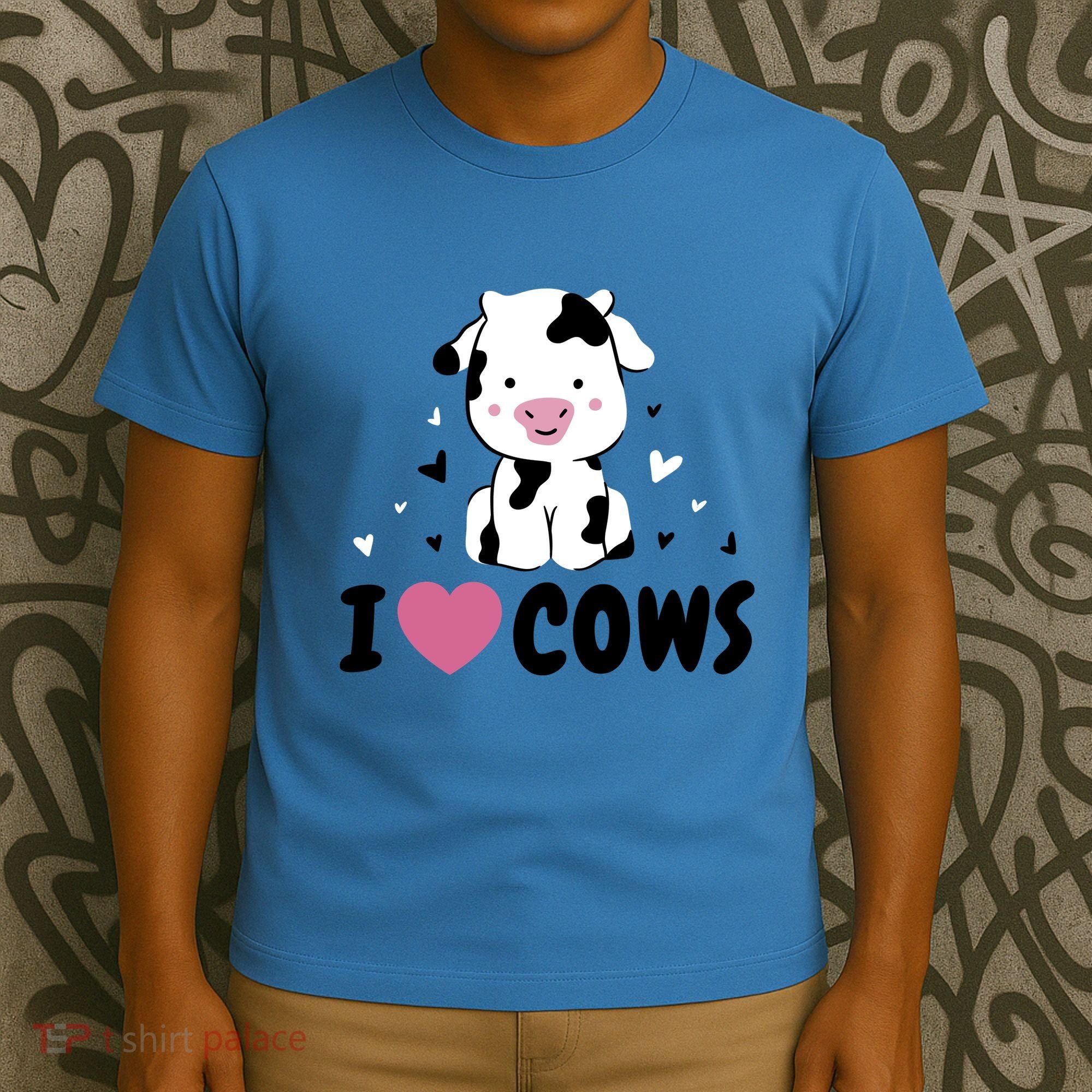I Love Cows Heart T-Shirt