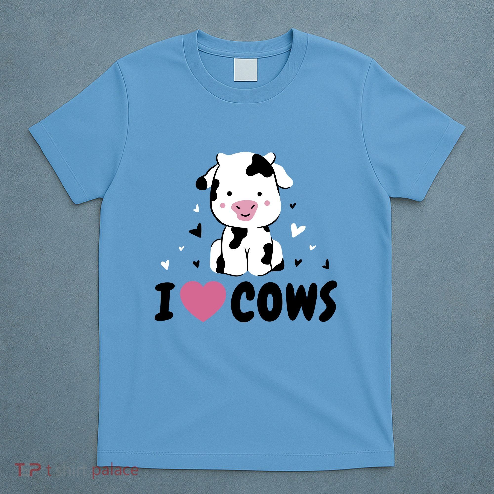I Love Cows Heart T-Shirt