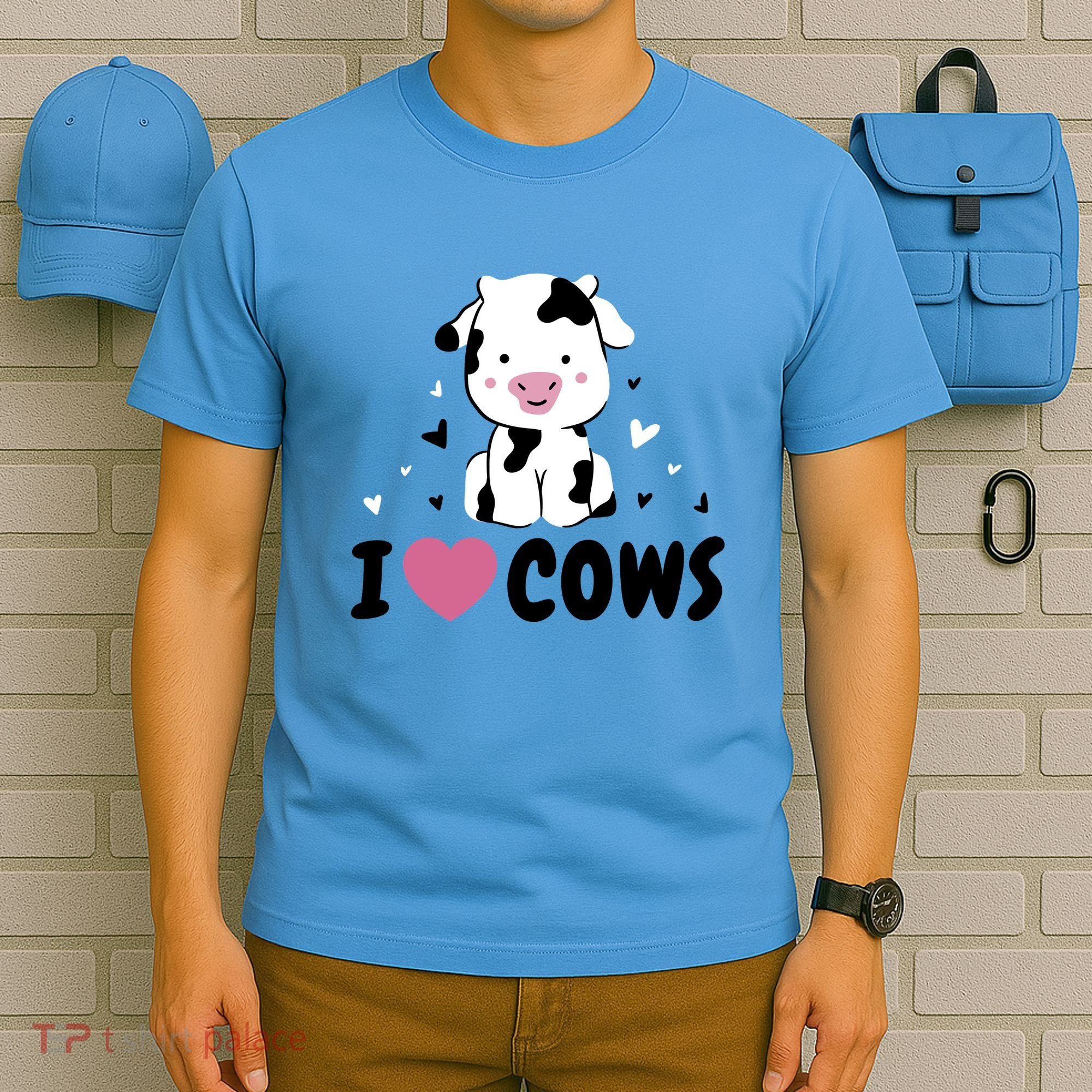 I Love Cows Heart T-Shirt