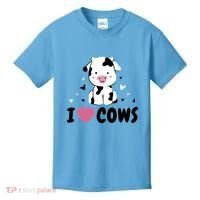 I Love Cows Heart Kids T-Shirt thumb 0