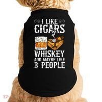 I Like Cigars Whiskey And Maybe 3 People Cigar Lounge Doggie Tank thumb 0