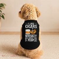I Like Cigars Whiskey And Maybe 3 People Cigar Lounge Doggie Tank thumb 2