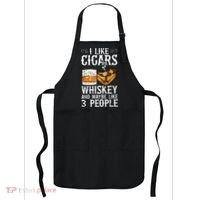 I Like Cigars Whiskey And Maybe 3 People Cigar Lounge Apron thumb 0