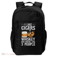 I Like Cigars Whiskey And Maybe 3 People Cigar Lounge Backpack thumb 0