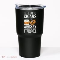 I Like Cigars Whiskey And Maybe 3 People Cigar Lounge Tumbler thumb 0