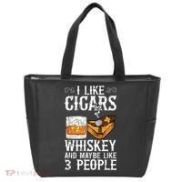 I Like Cigars Whiskey And Maybe 3 People Cigar Lounge Tote Bag thumb 0