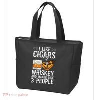 I Like Cigars Whiskey And Maybe 3 People Cigar Lounge Tote Bag thumb 3
