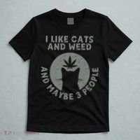I Like Cats And Weed And Maybe 3 People 420 Day cannabis T-Shirt thumb 5