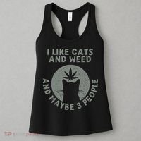 I Like Cats And Weed And Maybe 3 People 420 Day cannabis Women's Tank Top thumb 3