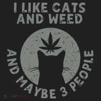 I Like Cats And Weed And Maybe 3 People 420 Day cannabis Hat thumb 2