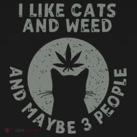 I Like Cats And Weed And Maybe 3 People 420 Day cannabis Visor thumb 3