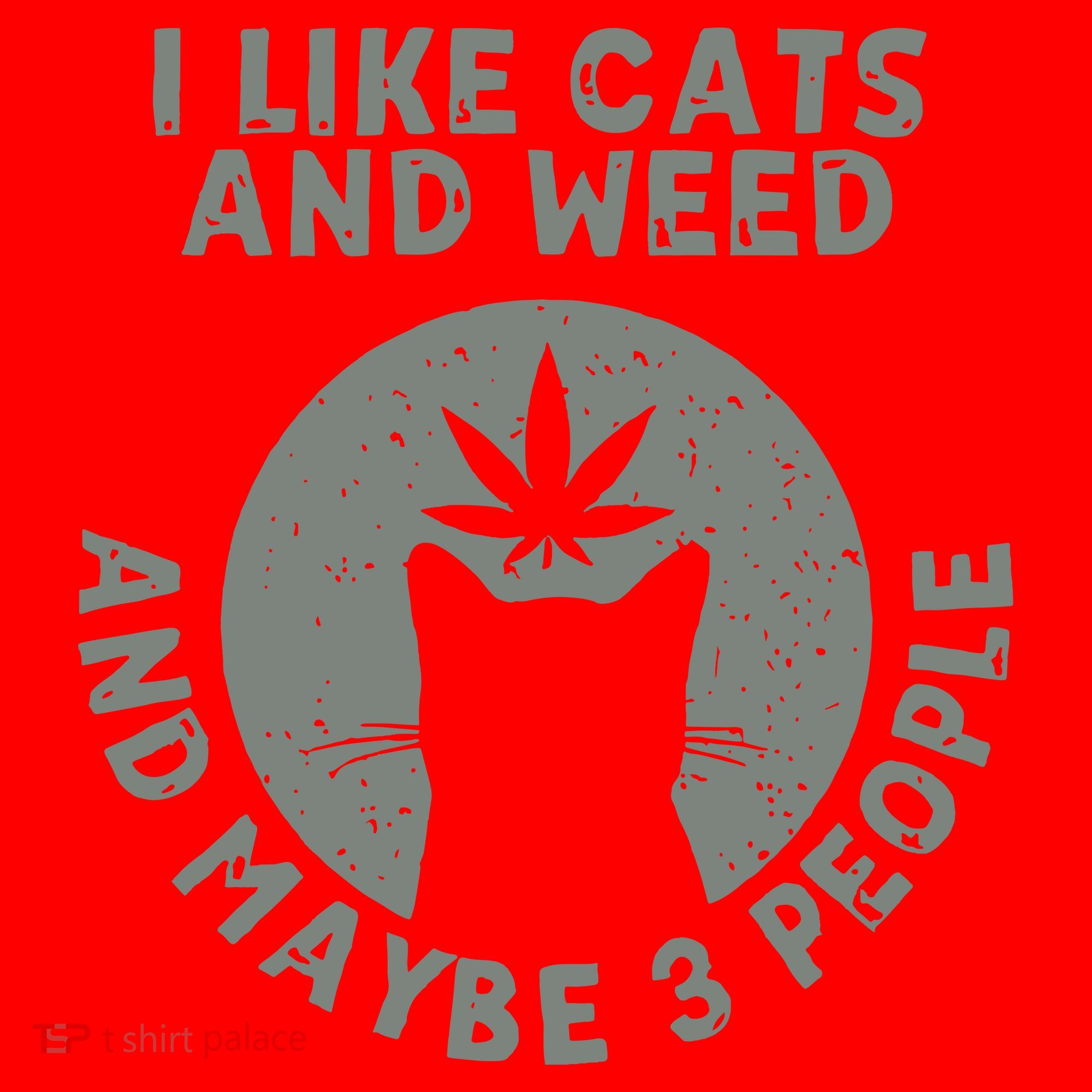 I Like Cats And Weed And Maybe 3 People 420 Day cannabis Santa Hat