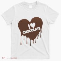 I Love Chocolate Candy Heart Lover T-Shirt thumb 0