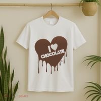 I Love Chocolate Candy Heart Lover T-Shirt thumb 2