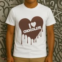 I Love Chocolate Candy Heart Lover T-Shirt thumb 3
