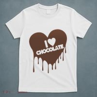 I Love Chocolate Candy Heart Lover T-Shirt thumb 5