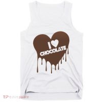 I Love Chocolate Candy Heart Lover Tank Top thumb 0