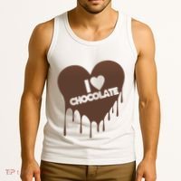 I Love Chocolate Candy Heart Lover Tank Top thumb 3
