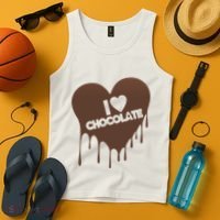 I Love Chocolate Candy Heart Lover Tank Top thumb 4