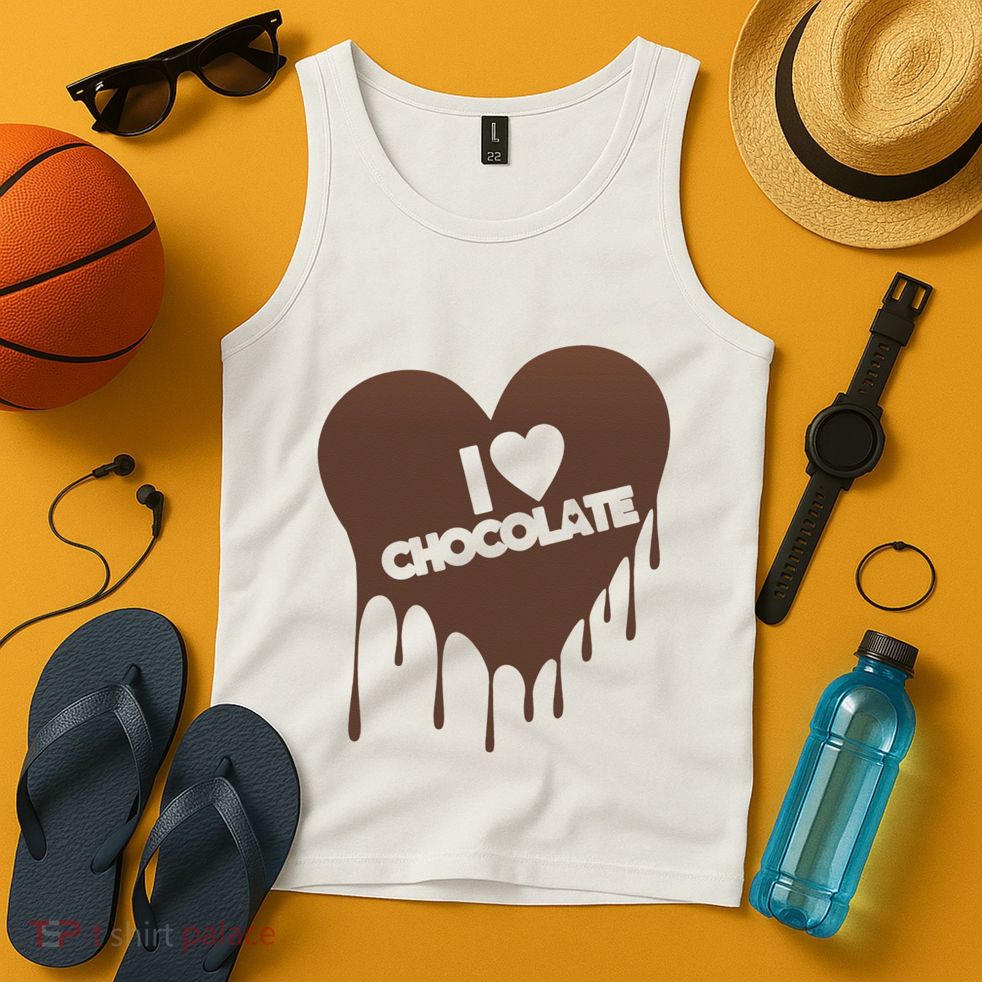 I Love Chocolate Candy Heart Lover Tank Top