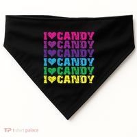 I Love Candy USA-Made Doggie Bandana thumb 0
