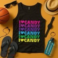 I Love Candy Tank Top thumb 4