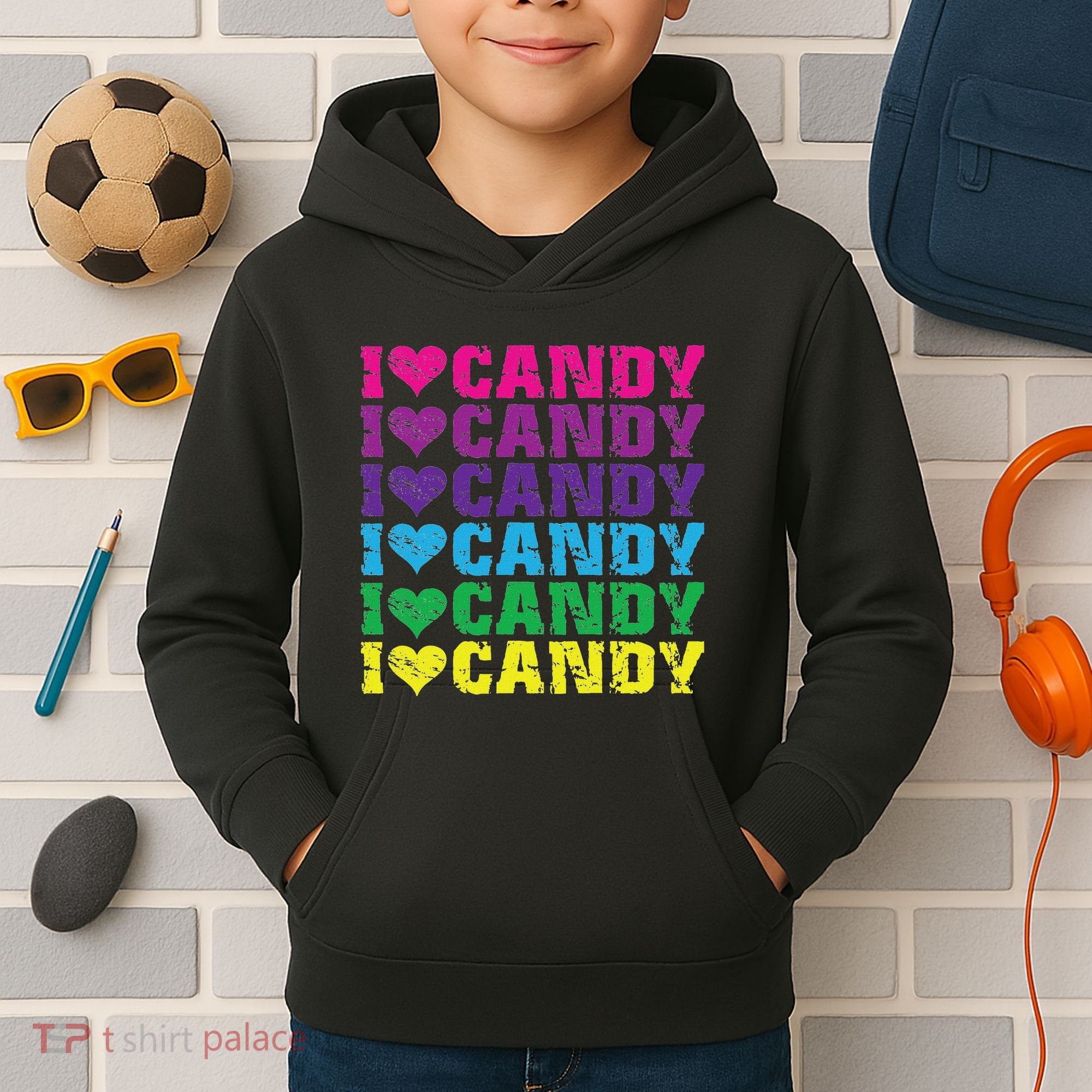 I Love Candy Kids Hoodie
